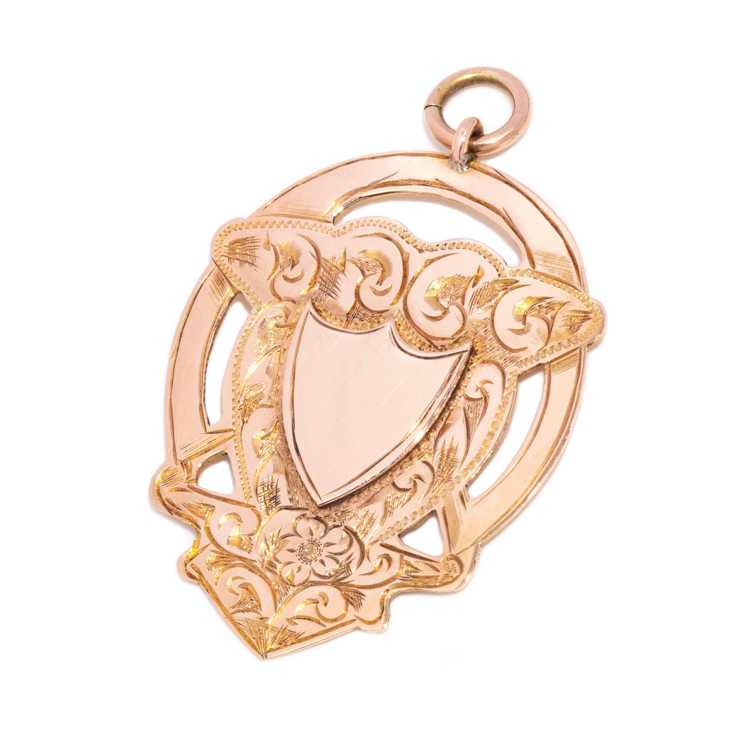 Howard 1934 Shield Award Pendant 9ct Gold Pendants/Necklaces Imperial Jewellery 