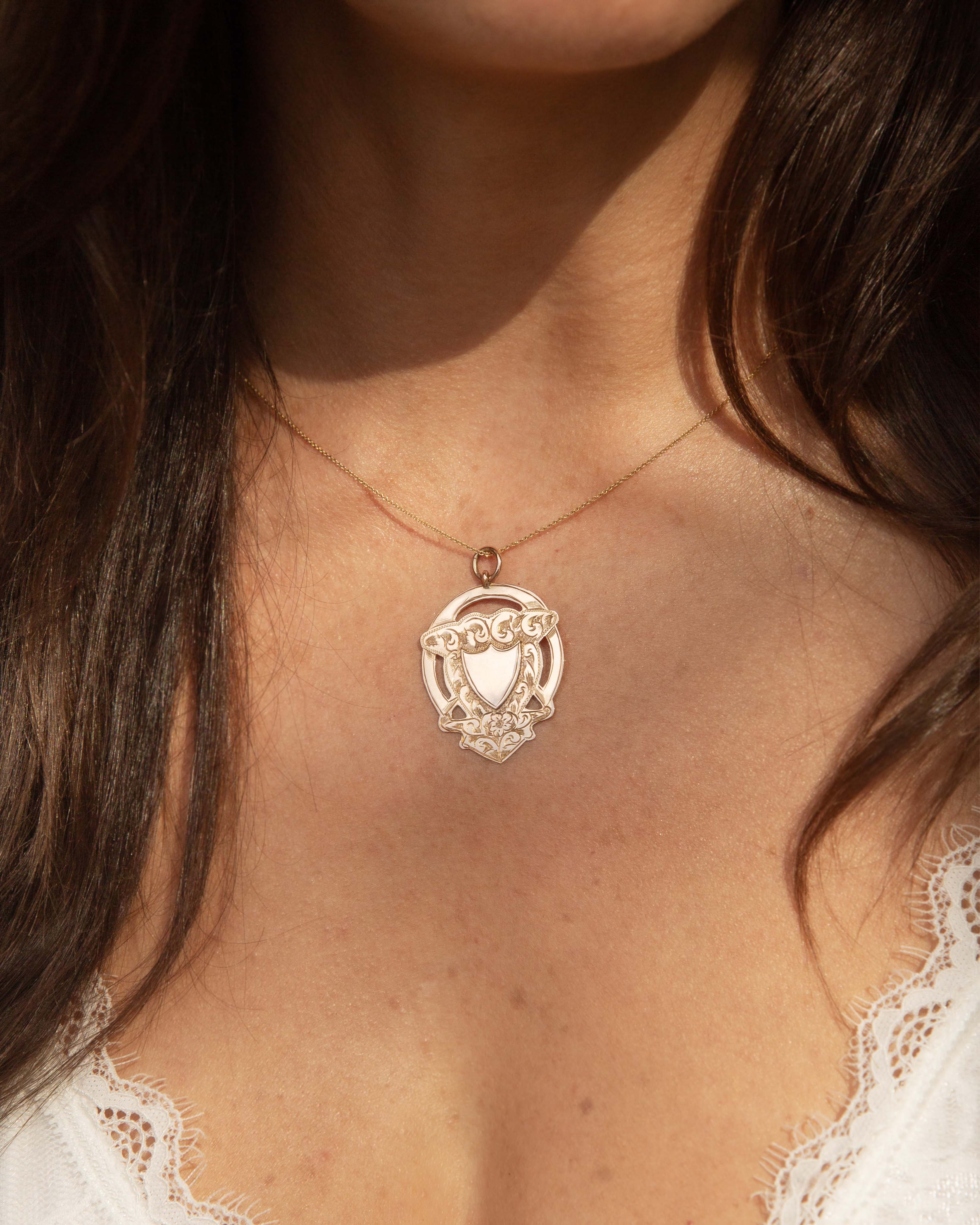 Howard 1934 Shield Award Pendant 9ct Gold Pendants/Necklaces Imperial Jewellery 