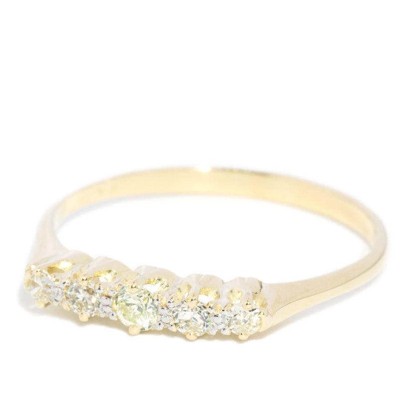 Vintage Circa 1920s Diamond Half Eternity Ring 18 Carat Gold