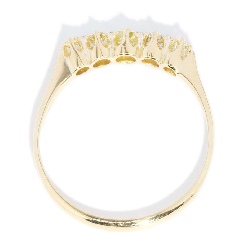 Vintage Circa 1920s Diamond Half Eternity Ring 18 Carat Gold