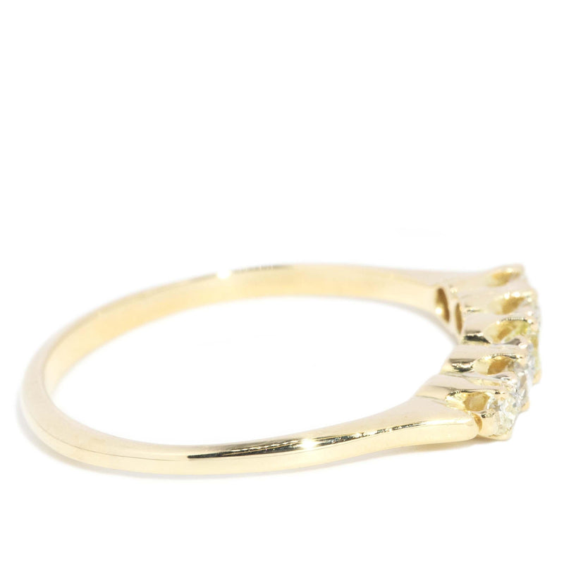 Vintage Circa 1920s Diamond Half Eternity Ring 18 Carat Gold