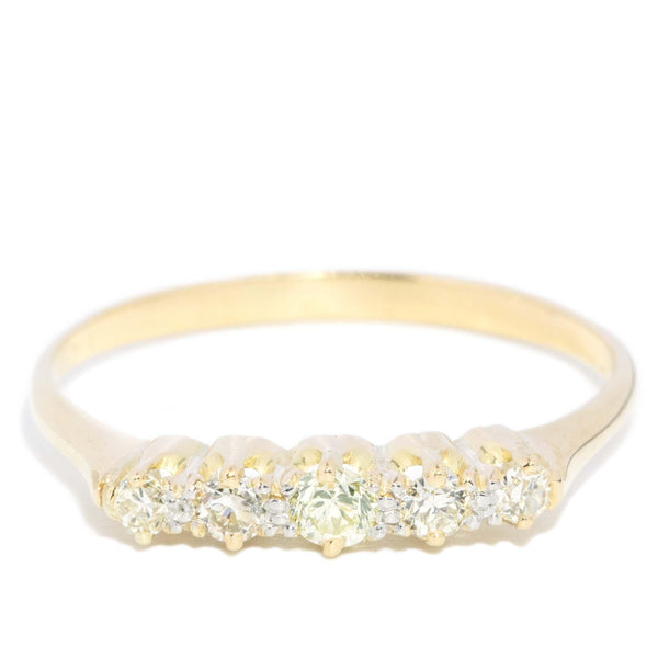 Vintage Circa 1920s Diamond Half Eternity Ring 18 Carat Gold