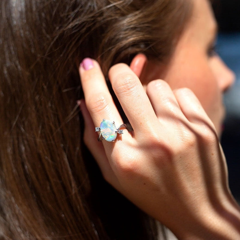 Opal-Diamond-Ring-IJ-0221-449-Indus Ring Imperial Jewellery - Auctions, Antique, Vintage & Estate 