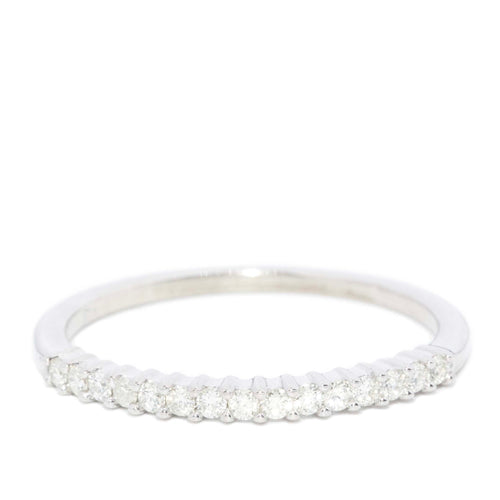 Irene Brilliant Diamond Stacking Ring 9K White Gold