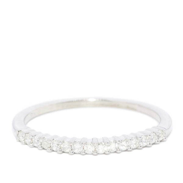 Irene Brilliant Diamond Stacking Ring 9ct White Gold Rings Imperial Jewellery 