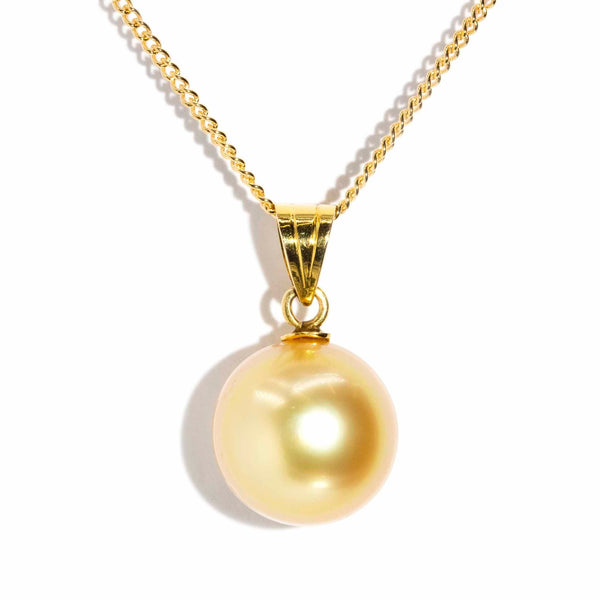 Iro Golden South Sea Pearl 14ct Pendant & 9ct Gold Chain Pendants/Necklaces Imperial Jewellery Imperial Jewellery - Hamilton 