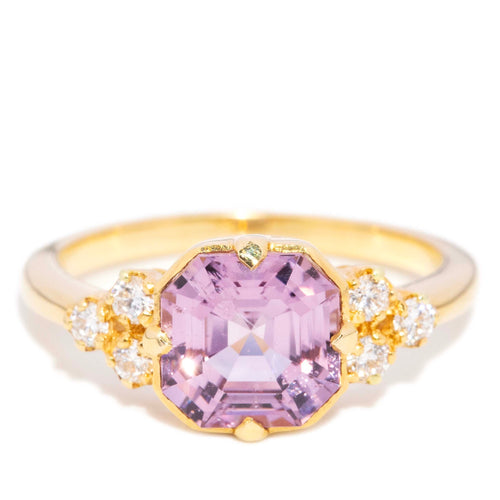 Isadora Purple Spinel & Diamond Ring 18K Yellow Gold