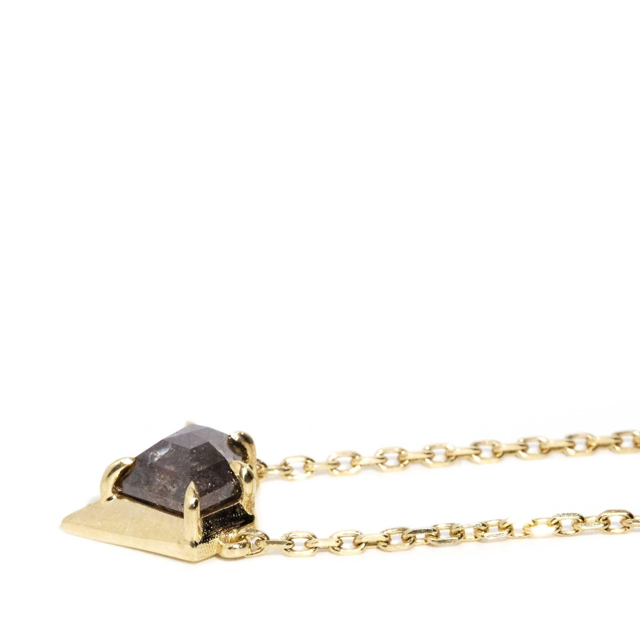 Isla Salt & Pepper Diamond Necklet 9ct Gold