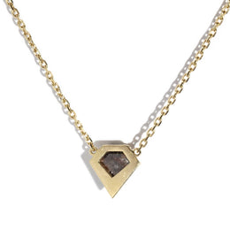 Isla Salt & Pepper Diamond Necklet 9ct Gold