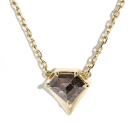 Isla Salt & Pepper Diamond Necklet 9ct Gold