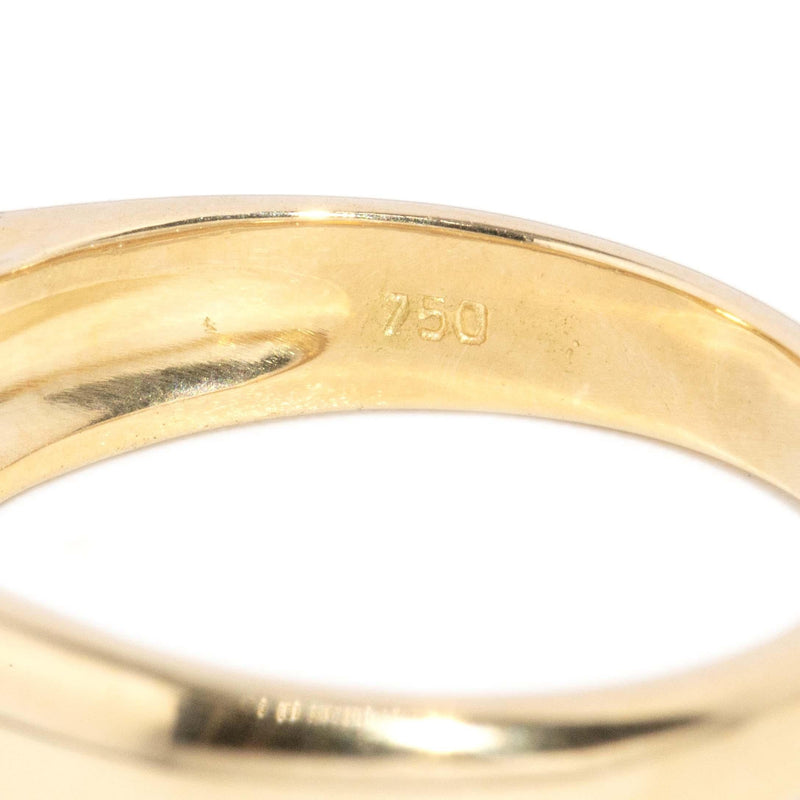 Vintage Circa 1990s Yellow Sapphire Ring 18 Carat Yellow Gold