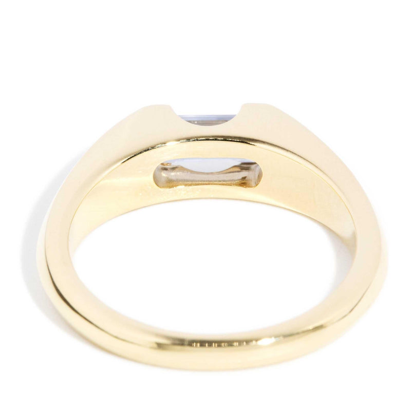 Jacinthe 0.78ct Blue Sapphire Knife Edge Ring 18ct Gold
