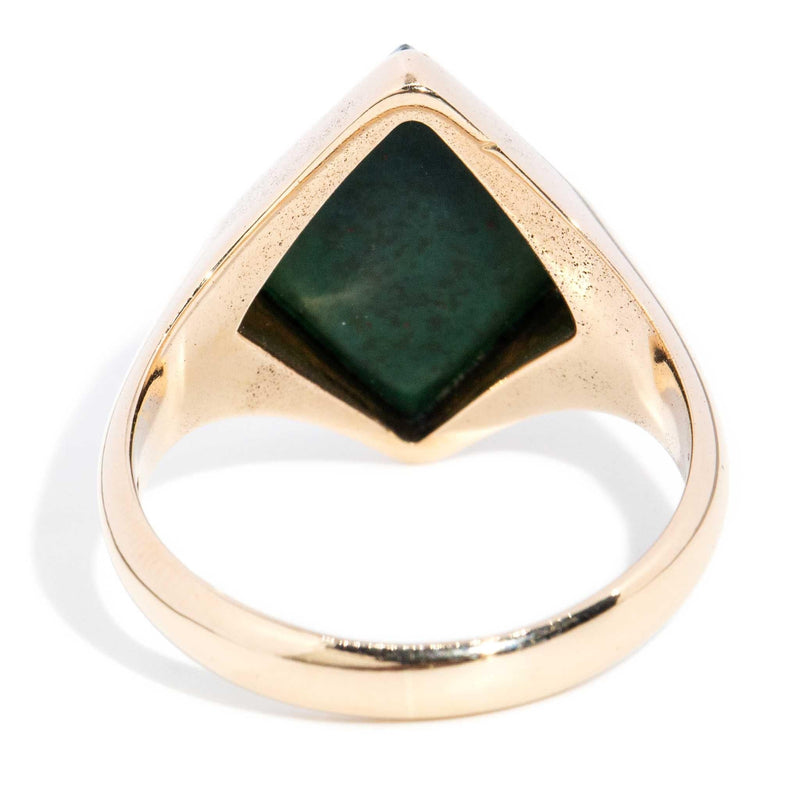 Jame 1920s Bloodstone Signet Ring 15ct Rose Gold
