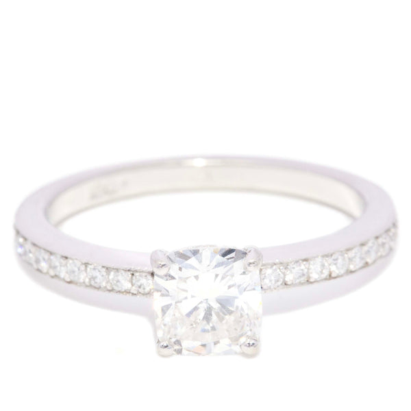 Jayla GIA Cushion Cut Diamond Ring 18ct White Gold Rings Imperial Jewellery 