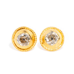 Jazz 1970s 0.70ct Old Cut Diamond Studs 18ct Gold Earrings Imperial Jewellery Imperial Jewellery - Hamilton 