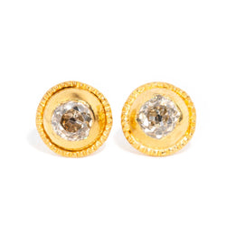 Jazz 1970s 0.70ct Old Cut Diamond Studs 18ct Gold Earrings Imperial Jewellery Imperial Jewellery - Hamilton 
