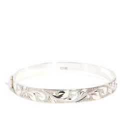 Jeannie 1978 Hallmarked Sterling Silver Patterned Bangle Bracelets/Bangles Imperial Jewellery Imperial Jewellery - Hamilton 