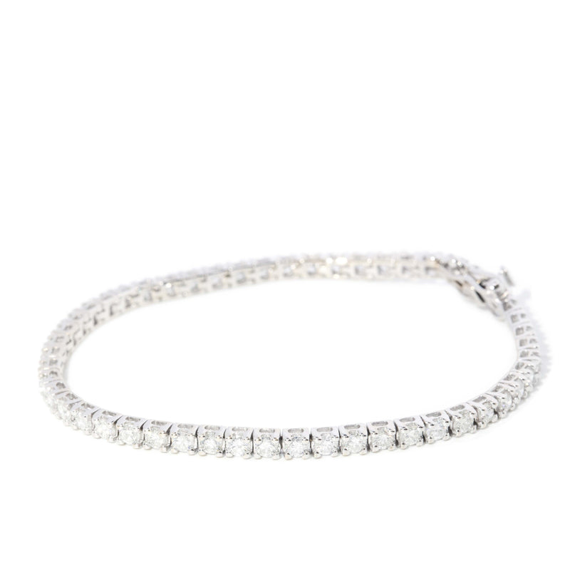 Jesse Contemporary 4.16 Carat Diamond Tennis Bracelet 18ct White Gold