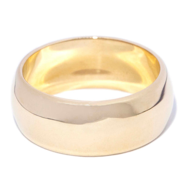 Julietta 1980s Plain Wedding Band 9ct Yellow Gold Rings Imperial Jewellery 