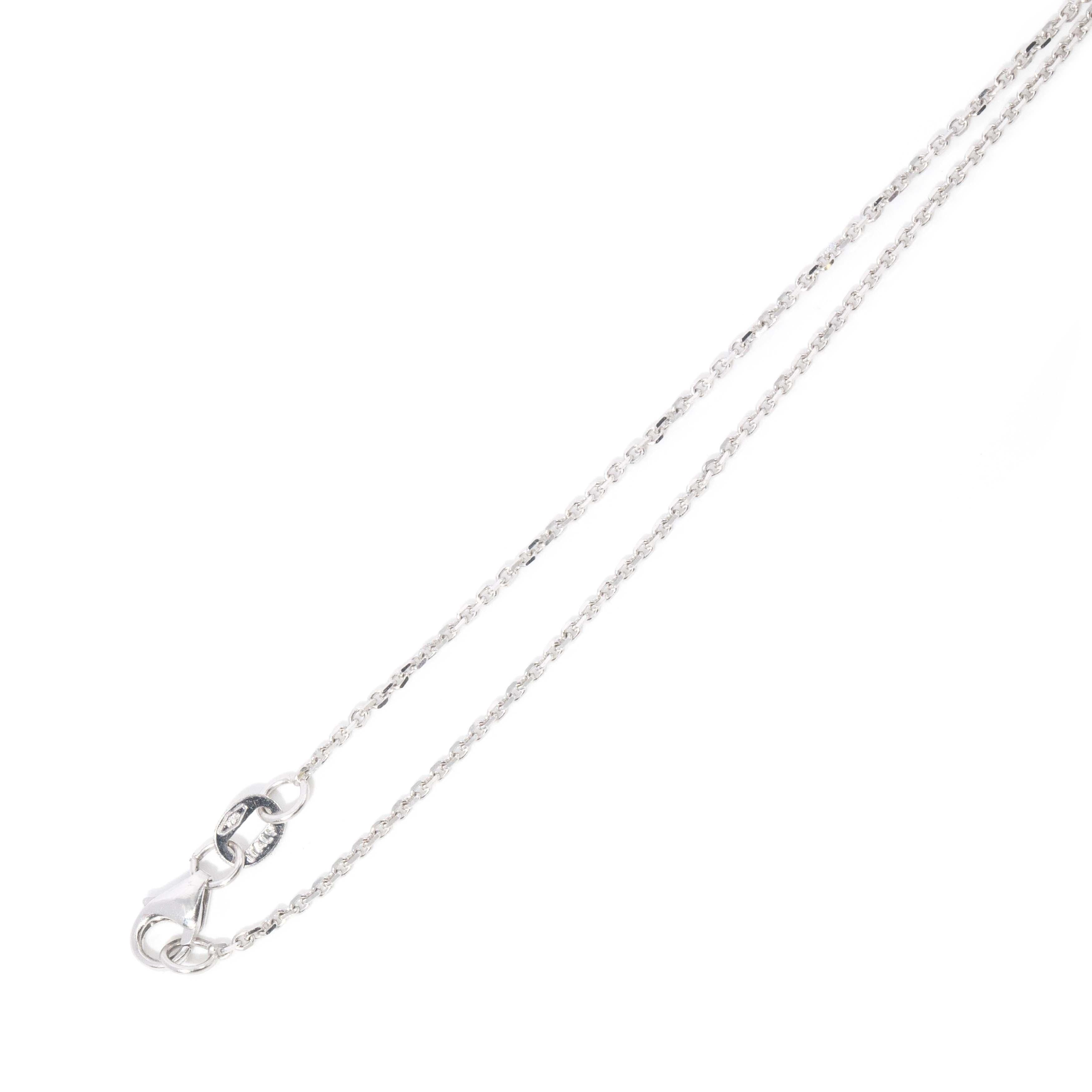 Contemporary Tahitian Pearl & Diamond Pendant & Chain 18 Carat White Gold