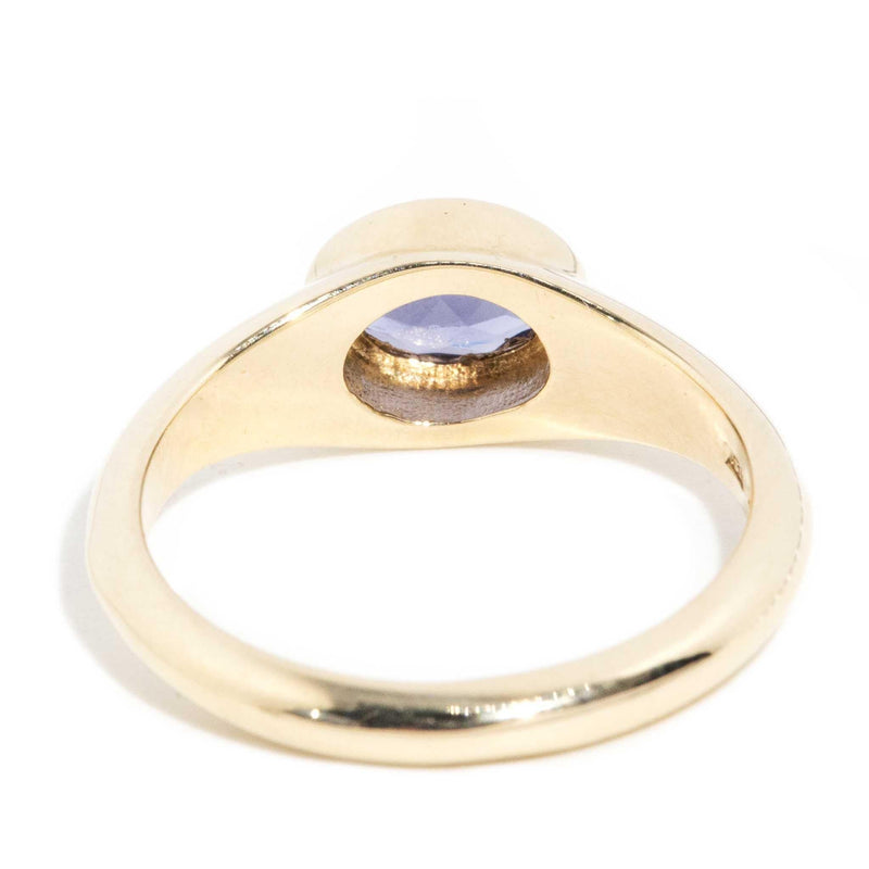 June 1990s Iolite Solitaire Ring 9ct Gold