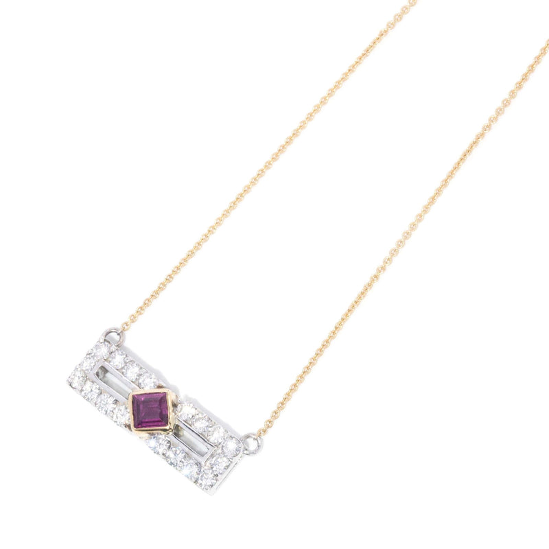 Contemporary Ruby & Diamond Necklet 18 Carat Yellow & White Gold