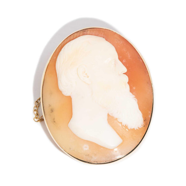 Karina Victorian Era Shell Cameo Brooch 15ct Gold