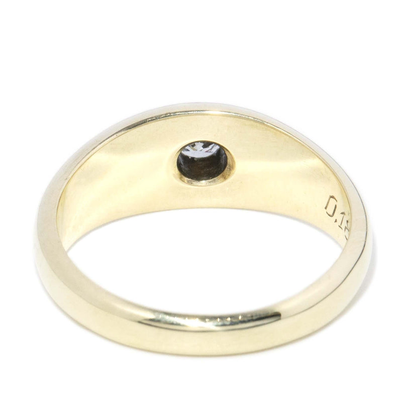 Vintage Circa 1930s Star Set Diamond Domed Ring 14 Carat Gold