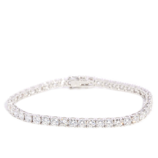 Kassia Contemporary 10.20ct Brilliant Diamond Tennis Bracelet 18ct White Gold Bracelets/Bangles Imperial Jewellery 