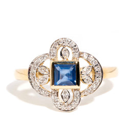Katherine Blue Sapphire & Diamond Ring 9ct Gold Rings Imperial Jewellery Imperial Jewellery - Hamilton 