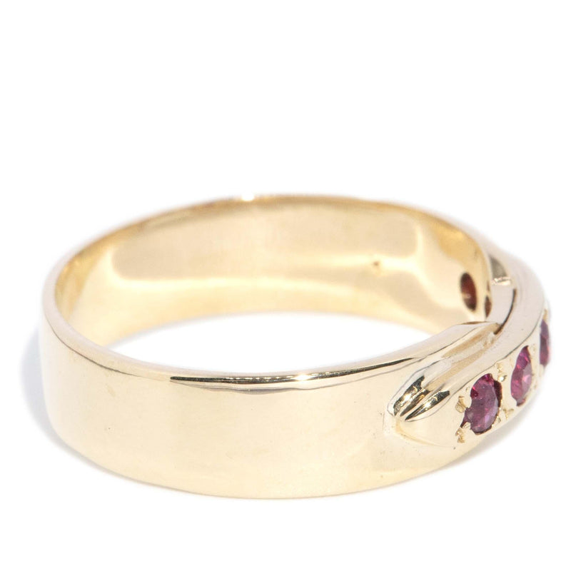 Vintage Circa 1970s Ruby Dress Ring 14 Carat Gold Ring