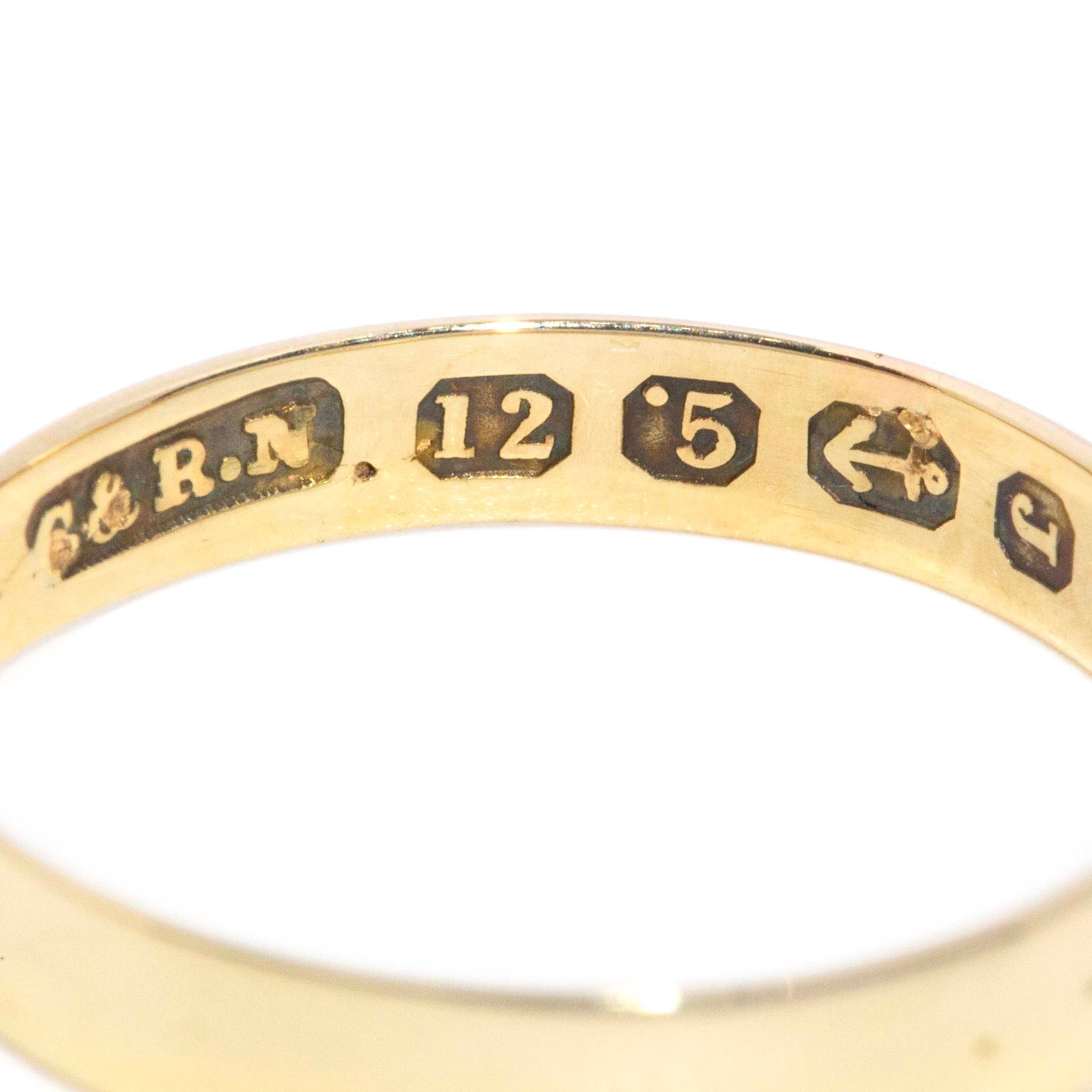 Kelly 1930s Polished Gold Wedding Band 12ct Gold Rings Imperial Jewellery 