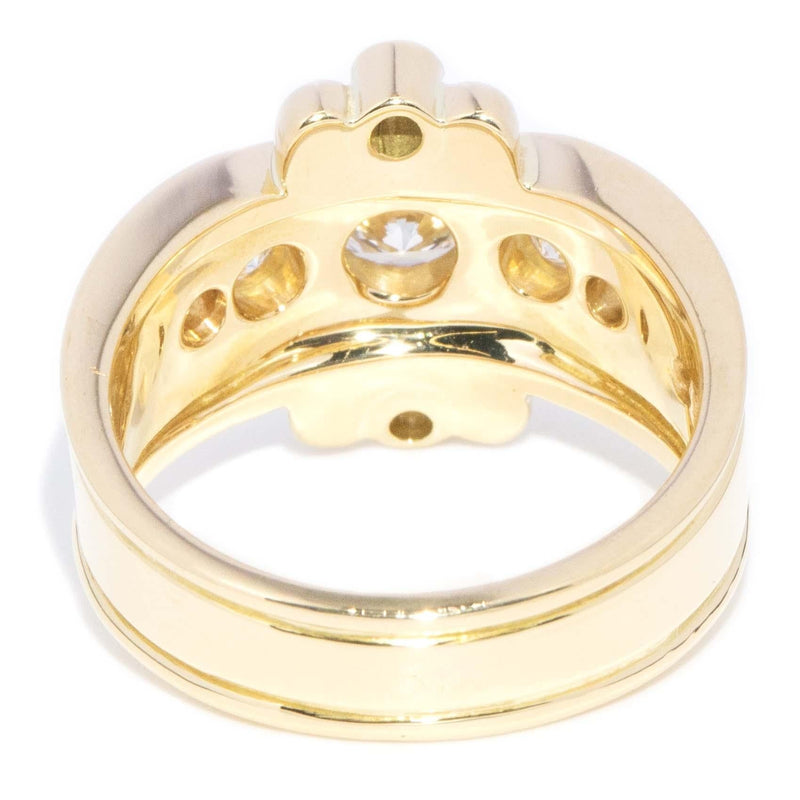 Vintage Circa 1990s Diamond Cluster Ring 18 Carat Gold