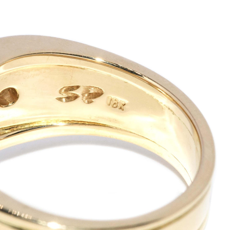 Vintage Circa 1990s Diamond Cluster Ring 18 Carat Gold