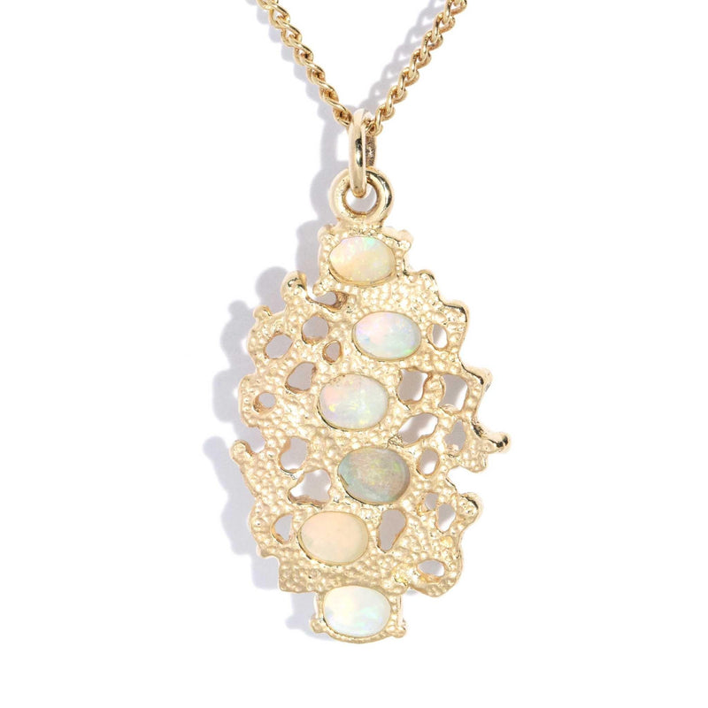 Kimizi 1970s Australian Crystal Opal Pendant 9ct
