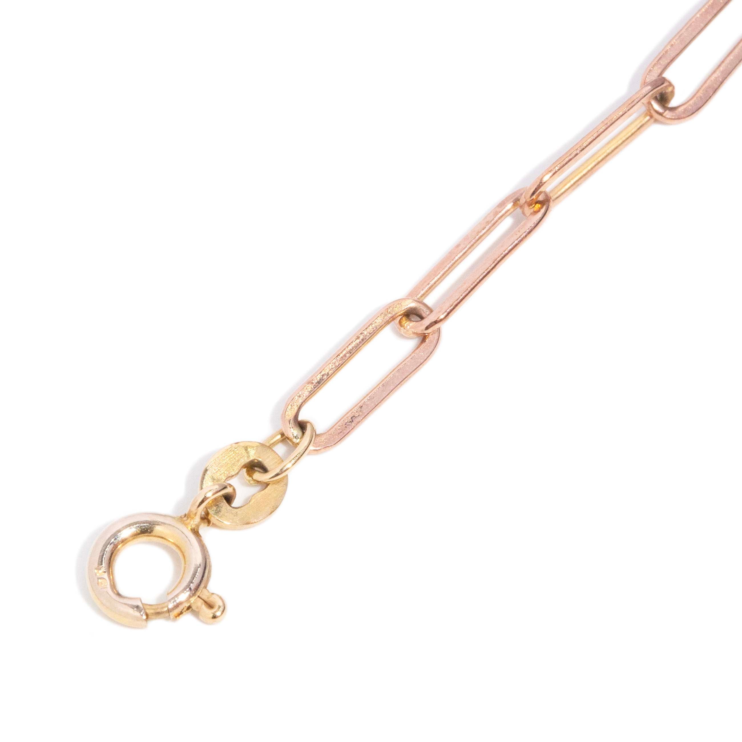 Kinsley Paperclip Link Bracelet 9ct Rose Gold Bracelets/Bangles Imperial Jewellery 