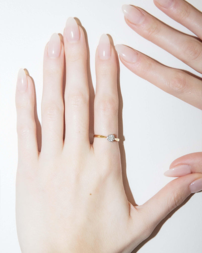 Vintage Circa 1950s Diamond Solitaire Ring 18 Carat Gold