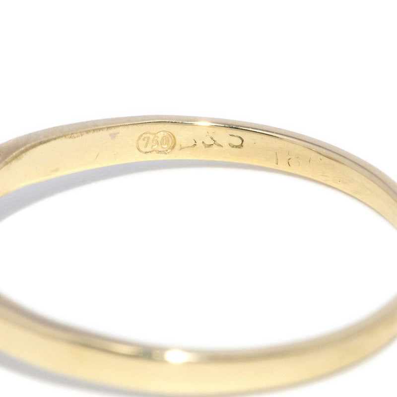 Vintage Circa 1950s Diamond Solitaire Ring 18 Carat Gold