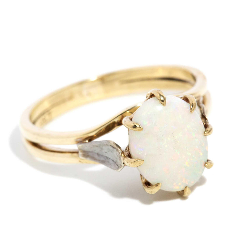 Kyleigh 1970s Oval Opal Ring 9ct Yellow Gold