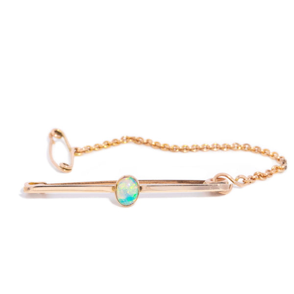 Kylie 1930s Opal Bar Brooch 15ct Gold Brooches Imperial Jewellery 