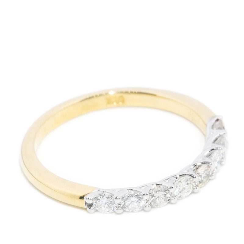 Contemporary 0.88 Carat Diamond Eternity Stacking Ring 18 Carat Yellow Gold