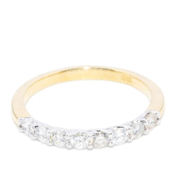 Contemporary 0.88 Carat Diamond Eternity Stacking Ring 18 Carat Yellow Gold