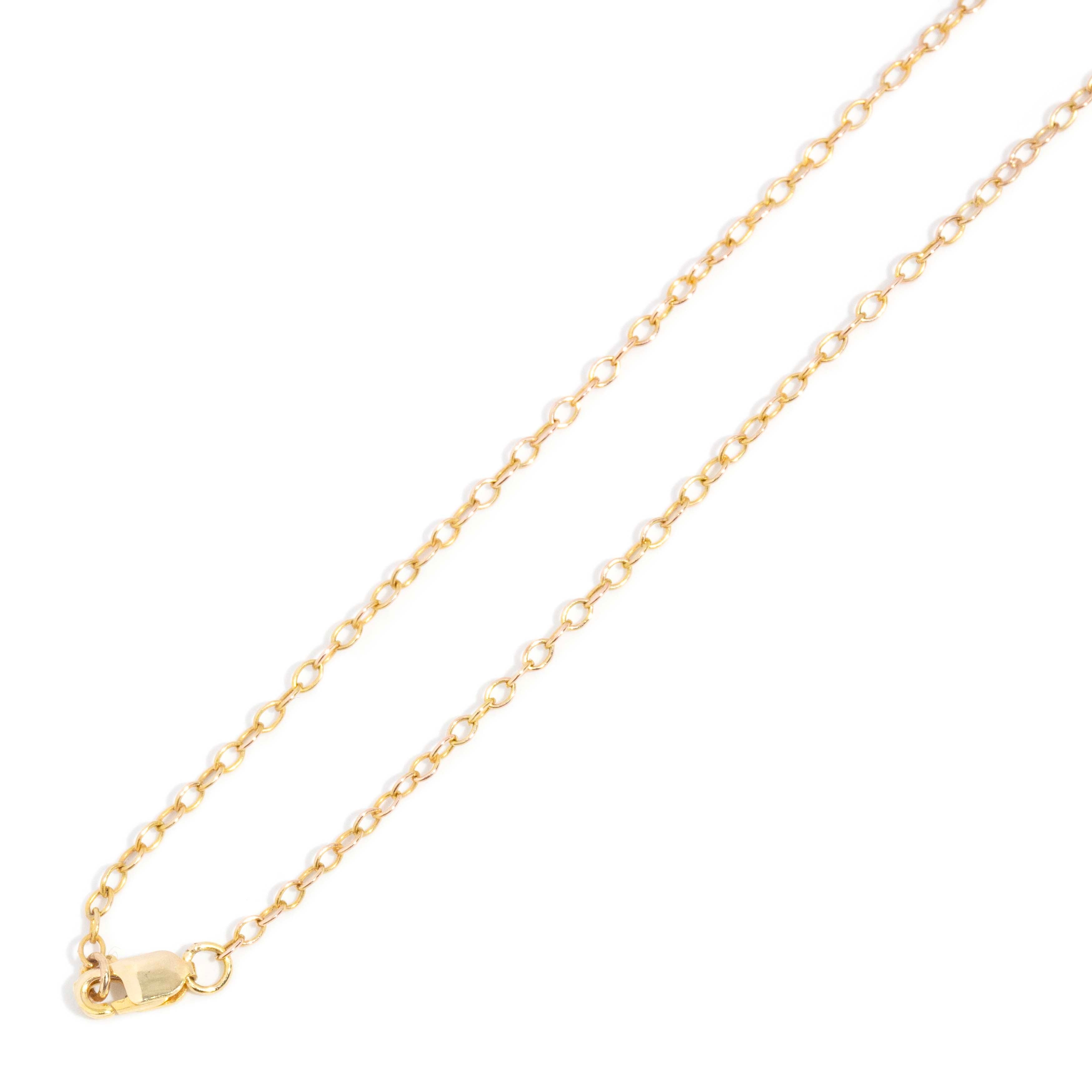 Lacey Antique Peridot & Sapphire Necklace 12ct Gold Pendants/Necklaces Imperial Jewellery 