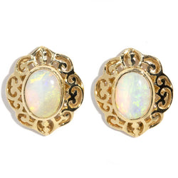 Lana Solid Australian Opal 9ct Gold Earrings Earrings Imperial Jewellery 