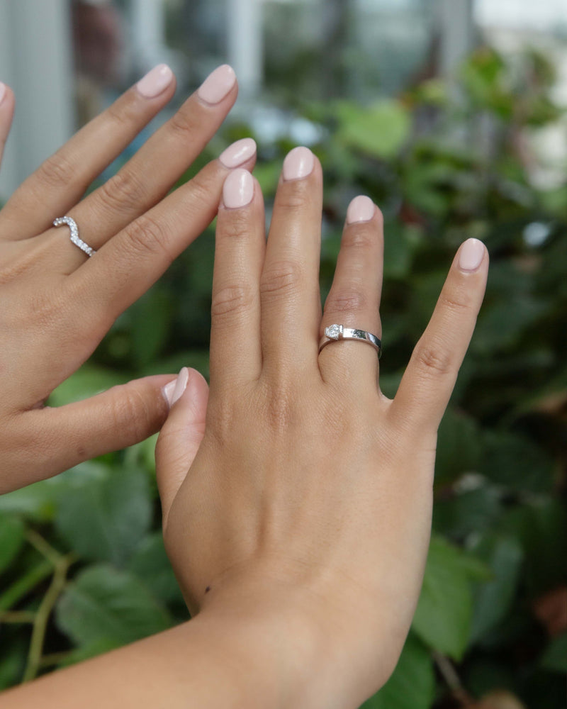 Libby Diamond Curved Eternity Band 18ct White Gold Imperial Jewellery 