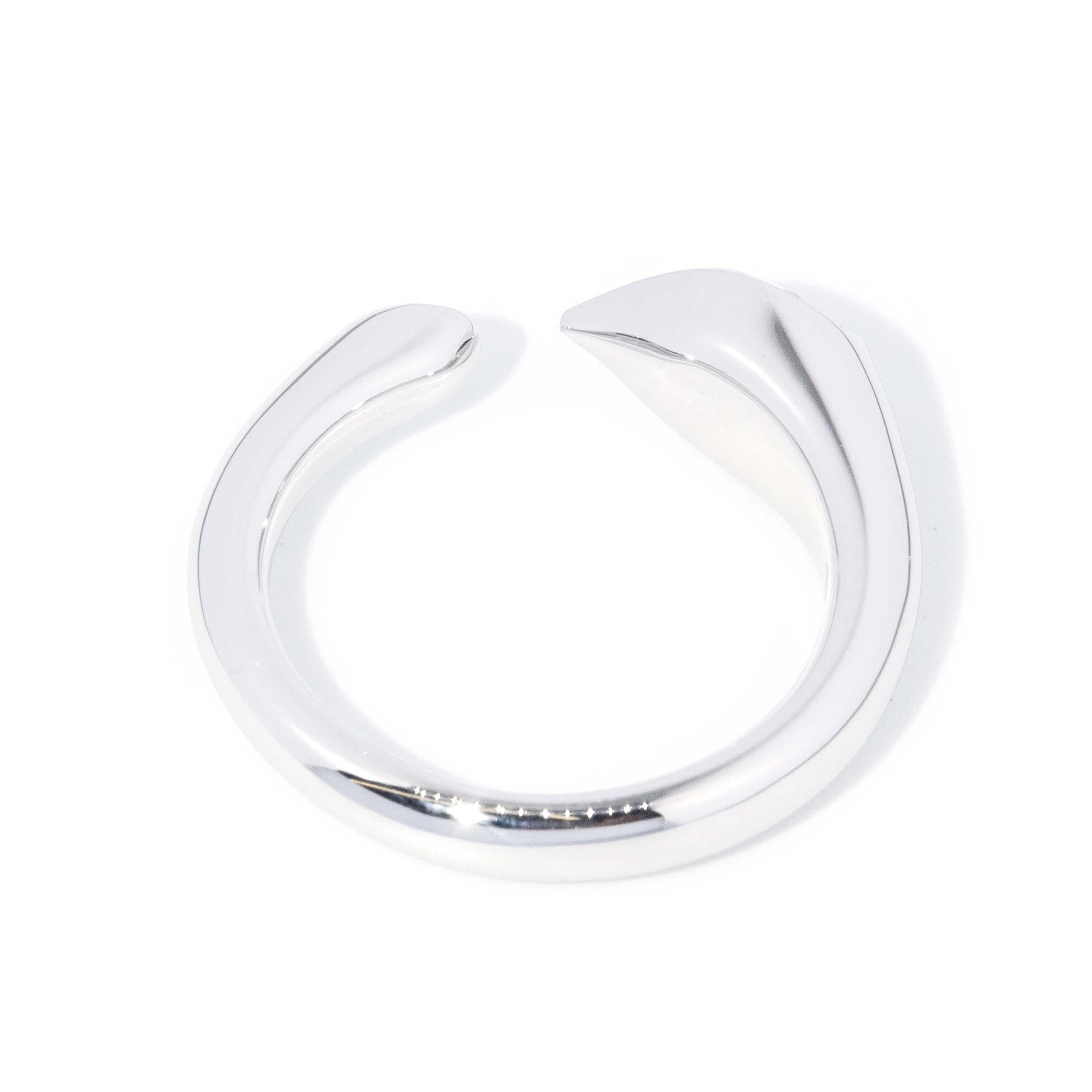 Contemporary Diamond Open Heart Style Ring 18 Carat White Gold ...