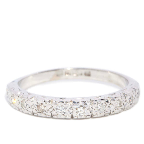 Lilibet Star Set Diamond Eternity Band 18K White Gold