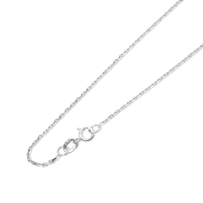 Vintage 1990s Tanzanite & Diamond Pendant & Chain 18 Carat White Gold