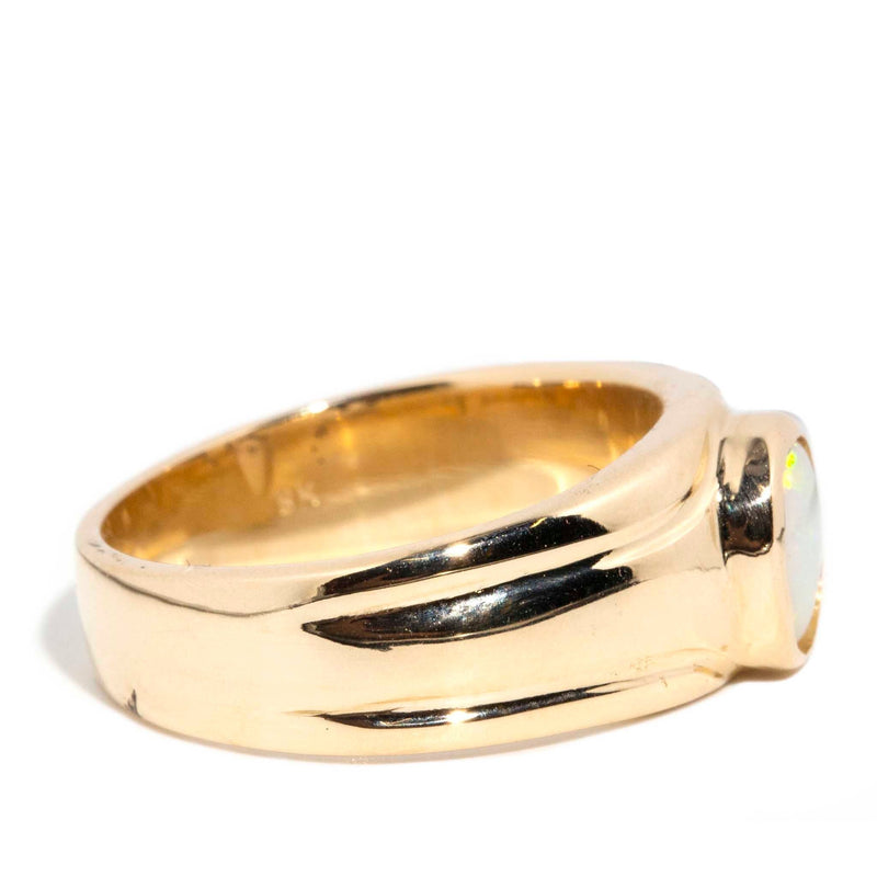 Lioria 1980s Australian Crystal Opal Ring 9ct Gold Rings Imperial Jewellery 