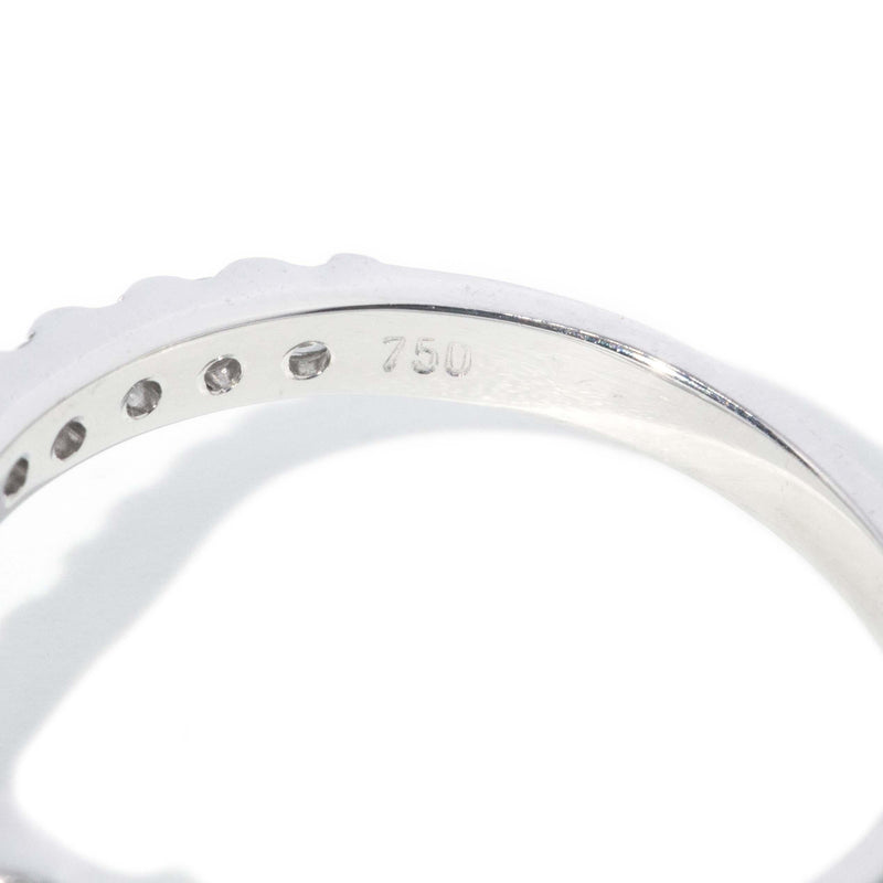 Vintage Circa 1990s Diamond Eternity Band 18 Carat White Gold